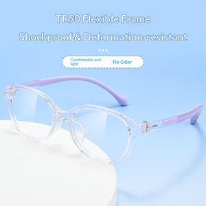 Montatura per Occhiali da Vista Flessibile per Adolescenti e Bambini 52205, Ultraleggera, Quadrata, con Montatura Completa in TR, per il Controllo della Miopia, per Ragazzi e Ragazze, Studenti con Viso Rotondo - Product Image 2