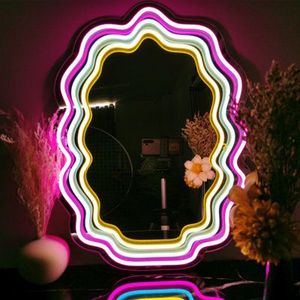Enseigne néon LED lumineuse Winbo personnalisée avec miroir 3D magique multicolore, effet miroir infini à mille couches - Product Image 6