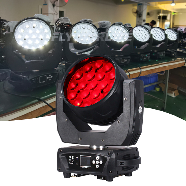 Mac Aura 19x15 Stage Lighting 19pcs Rgbw 4in1 Led Wash Moving Head Zoom for Stage Club