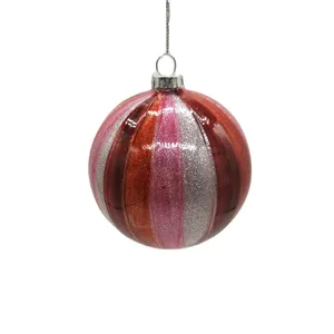 Glass Xmas Tree Factory Wholesale Cheap Blown Craft Xmas Glass Bauble Ball Ornaments For Christmas Tree Holiday Hanging Decoration