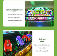 Machine de jeu de tir aux balles zombies intelligente à monnayeur, équipement d'amusement commercial d'intérieur pour enfants, garantie 1 an, version anglaise