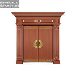 Porta d'ingresso a <span class=keywords><strong>doppia</strong></span> foglia di lusso antifurto, personalizzazione delle dimensioni supportata, consegna puntuale garantita - Product Image 2
