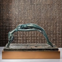 Statue de fille nue sexy en bronze grandeur nature, statue de femme nue en bronze à vendre