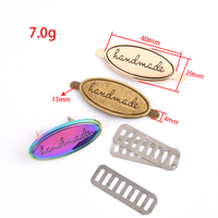 Étiquette métallique personnalisée pour vêtements, gravure de nom, plaque logo métallique sur mesure pour sacs/vêtements