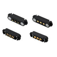 Connecteur magnétique Pogo Pin plaqué or sur mesure, 2 à 9 broches, mâle/femelle, pour charge et alimentation