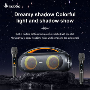 Mesin Karaoke XDOBO Vibe Plus dengan 2 Mikrofon Nirkabel, Speaker Sistem PA Portabel 80W dengan Lampu Disko untuk Pesta di Rumah - Product Image 5