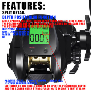 Nouveau <span class=keywords><strong>moulinet</strong></span> de pêche électronique à écran LED, haute vitesse 7.2:1, 10 kg, étanche, pour eau salée, tambour de lancer - Product Image 5