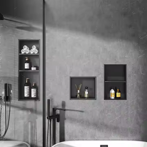 <span class=keywords><strong>Niche</strong></span> de <span class=keywords><strong>douche</strong></span> murale en acier inoxydable au design moderne, à encastrer en coin, pour salle de bain, couleur Techniques - Product Image 3