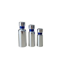 Flacons cosmétiques électroplaqués en PETG de 15 ml, 30 ml, 50 ml avec tête de pompe, sérigraphiés, pour sérum et flacons sous vide pour l'emballage