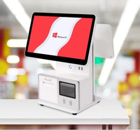 Terminal POS de Pantalla Dual de 11.6/15/17 Pulgadas con Windows 10/11 y Android 13, Pantalla Táctil de 10/15.6 Pulgadas, CPU I5/i7 11/C13, Escáner POS, NFC, Tableta de Escritorio POS