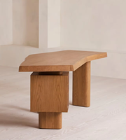 Bureau de direction moderne en bois de noyer avec tiroirs pour ordinateur, idéal pour l'écriture et l'étude