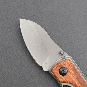 Coltello pieghevole portachiavi con lama in acciaio 3cr13 e manico in legno di <span class=keywords><strong>weng</strong></span>é, coltello da campeggio e sopravvivenza per personalizzazione fai-da-te e OEM - Product Image 4