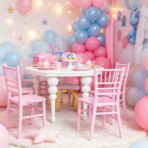 Wholesale Event Birthday Party <b>Dining</b> Pink <b>Chair</b> Resin Plastic <b>Stacking</b> Tiffanie <b>Chairs</b> Party for Kids - Product Image 1