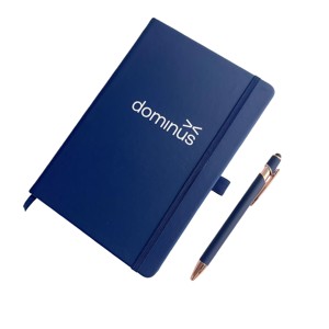 Cuaderno Personalizado con Logotipo, de Cuero PU Azul Marino, con Páginas Rayadas, Banda Elástica, para Escuela y Oficina, Envío Rápido - Product Image 1