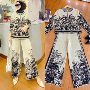 WD100179 stampa abbigliamento modesto per donne musulmane abbigliamento acrilico per la primavera autunno - Product Image 6