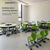 Meubles scolaires modulaires pour espaces d'apprentissage collaboratifs modernes au Moyen-Orient, tables et chaises de groupe pour projets en classe