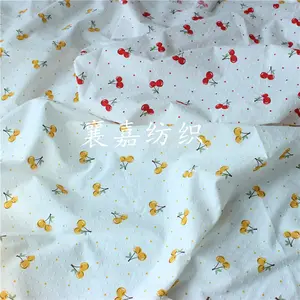 Camisa de algodão floral para mulheres, sensação confortável, colorida, ponto quebrado, impressão de flores, tecido de algodão floral para mulheres