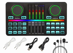 OEM Giá Rẻ Giá BM800 USB Condenser Microphone Thiết Lập Và D9-1 V8 Loại C 48V Âm Thanh Thẻ D9-1 + BM700 Microphone - Product Image 3