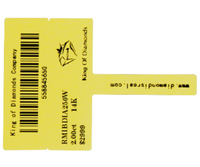 Stiker Label kabel perekat kustom printer termal tahan air gulungan kertas hadiah kerajinan perhiasan Label harga