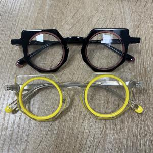 2025 Vente à chaud de nouvelles montures de lunettes en acétate épissé, formes variées, transparentes et colorées, décorations pour diverses occasions - Product Image 4