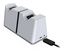 Station de charge double pour manettes DualSense Pro Slim avec indicateur LED filaire, gestion intelligente de l'alimentation, stable et durable pour le jeu