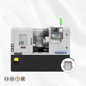 Máquina de torneamento e fresagem de metal, equipamento de ferramenta TX600-8 cnc, torno de metal com haste, ferramenta de corte e corte