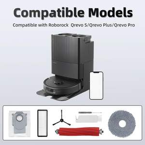 Roborock Qrevo S/Qrevo <span class=keywords><strong>Plus</strong></span>/Qrevo <span class=keywords><strong>Pro</strong></span> Robot Aspirateur <span class=keywords><strong>2</strong></span> Brosses Principales 4 Lingettes de Nettoyage 6 Brosses Latérales 4 Filtres HEPA 6 Sacs à Poussière 1 Voiture - Product Image 2