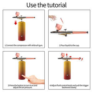 Aerógrafo <span class=keywords><strong>Profesional</strong></span> pintura tatuaje artesanía pastel Nano niebla rociador uñas manicura maquillaje compresor de aire <span class=keywords><strong>Kit</strong></span> aerógrafo - Product Image 4