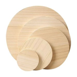 En stock : plateau rond en bois, planche ronde en bois de paulownia, séparateur de pneus DIY fait main, base ronde, planche en bois pour pyrogravure - Product Image 2