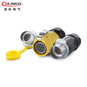 Желтый женский разъем для монтажа на панель, быстрозажимной, 5/9/12-контактный, с замком, для авиации, промышленный, водонепроницаемый, Cnlinko - Product Image 6