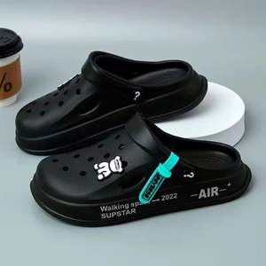 <span class=keywords><strong>Chaussons</strong></span> à trous d'ours double face pour hommes, nouvelle collection 2023, pantoufles épaisses pour couples avec sandales à bout enveloppé et antidérapantes, décontractées et douces - Product Image 4