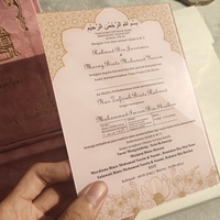 Boîte d'invitation de mariage élégante en velours et acrylique avec impression Vanille et ensemble de cartes Acrylia, emballage de luxe avec dorure à chaud, Modèle 324