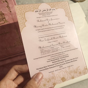 Vanilla Printing Elegant Velvet Acrylic <b>Wedding</b> Invitation <b>Box</b> & <b>Card</b> Set with Gold Foil Luxury Packaging - Product Image 5