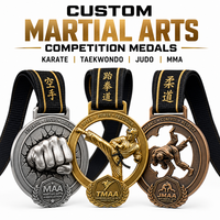 Médaille de sport personnalisable en métal AI-MICH avec ruban pour souvenirs de Taekwondo, Karaté, Football, Marathon, Course à pied, Danse