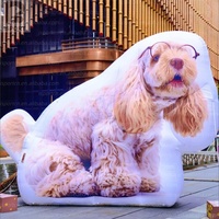 Mascotte de chien gonflable géante personnalisée avec logo, chien réaliste, accessoire pour magasin d'animaux/promotion en centre commercial/événement sur le thème des animaux