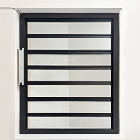 Fenêtre à persiennes en verre résistant aux intempéries, anti-effraction, en aluminium, type Jalousie, pour protection contre les ouragans