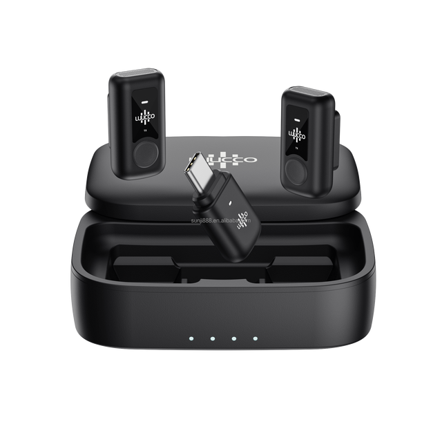 LUUCCO Link2 Wireless Lavalier Microphone Omnidirectional >80dB SNR Noise Cancellation 20H Battery for Vlog Interview Live