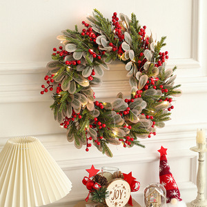 Guirlande <span class=keywords><strong>de</strong></span> <span class=keywords><strong>Noël</strong></span> classique pré-éclairée <span class=keywords><strong>de</strong></span> 40 cm avec éclairage LED stable, guirlande <span class=keywords><strong>lumineuse</strong></span> pour la décoration intérieure et extérieure <span class=keywords><strong>de</strong></span> la maison - Product Image 2