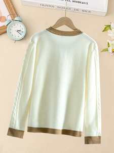 Cardigan Personalizzato all'Ingrosso con Bottoni, Abbigliamento Femminile alla Moda, Cardigan <span class=keywords><strong>Lunghi</strong></span> Lavorati a <span class=keywords><strong>Maglia</strong></span> - Product Image 3