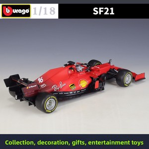 <span class=keywords><strong>Bburago</strong></span> <span class=keywords><strong>1</strong></span>:<span class=keywords><strong>18</strong></span> 2021 SF21 # 16 Leclerc # Modèle de voiture en alliage métallique Sainz 55 pour collectionneurs, cadeau, vente en gros - Product Image 4