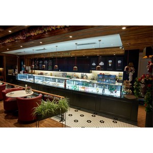 Chất Lượng Hàng Đầu Thương Mại Cong Glass Bìa Bánh <span class=keywords><strong>Showcase</strong></span> Lạnh Sô Cô La Hiển Thị Trường Hợp - Product Image 6