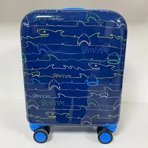 Neue Einführung Karikaturbilder 14-Zoll-PC Kindergepäck individuelles Design Reisetrolley Kinderkoffer 3D-Druck Kinder-Trolley-Taschen-Set