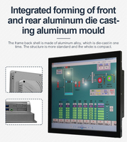 15 Inch IP65 Resistive Touch Industrial 10 Points Embedded Touch Screen Monitor Wall Mounted Industrial Monitor