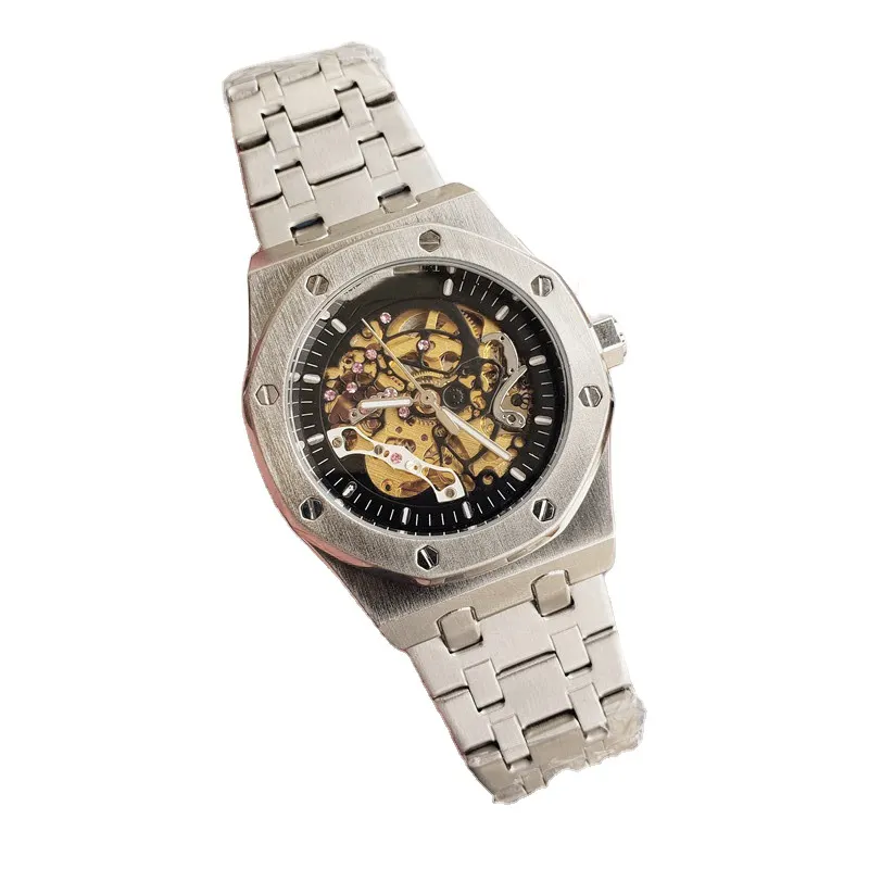 Luxury automatic mechanical watch skeleton mechanisms movements watches men wrist