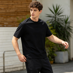 Hot Sale <b>High</b> Quality 240gsm 100%Cotton Eco-Friendly Solid Casual Hip Hop Oversized Unisex T-Shirts Custom Logo Drop Shoulder - Product Image 4