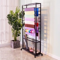 Support de présentation métallique moderne sur pied, personnalisable OEM, thermolaqué, pour papier d'emballage floral et artisanat