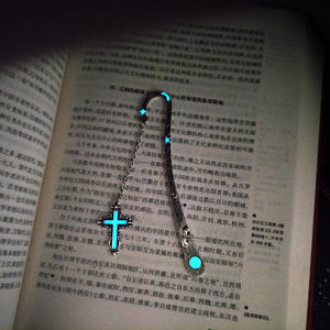 Bereit zum Versand Glow In The Dark Klares funkeln des Schwert Leuchtendes Glow In Dark Benutzer definierte Metall-Lesezeichen - Product Image 3