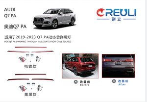 Feux arrière à LED pour <span class=keywords><strong>Audi</strong></span> <span class=keywords><strong>Q7</strong></span> PA 2019-2023, clignotants dynamiques séquentiels fumés Plug & Play IP67 homologués DOT E-Mark - Product Image 3