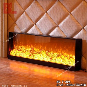 Autoportant décoratif intérieur <span class=keywords><strong>bois</strong></span> en fonte poêle cheminée avec insert pour électrique surround T-306 - Product Image 6