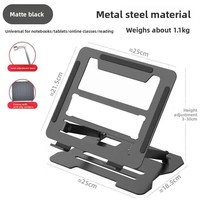 Support pliable pour ordinateur portable et tablette, sans installation, réglable en hauteur, en acier, avec rotation à 360° et fonction de levage